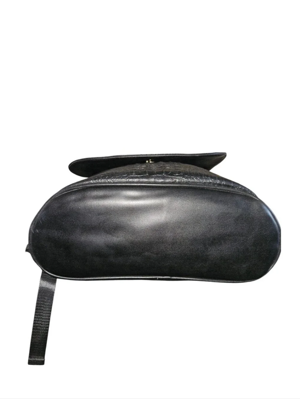 Tote & Carry Black Croc-Embossed Vegan Leather Backpack